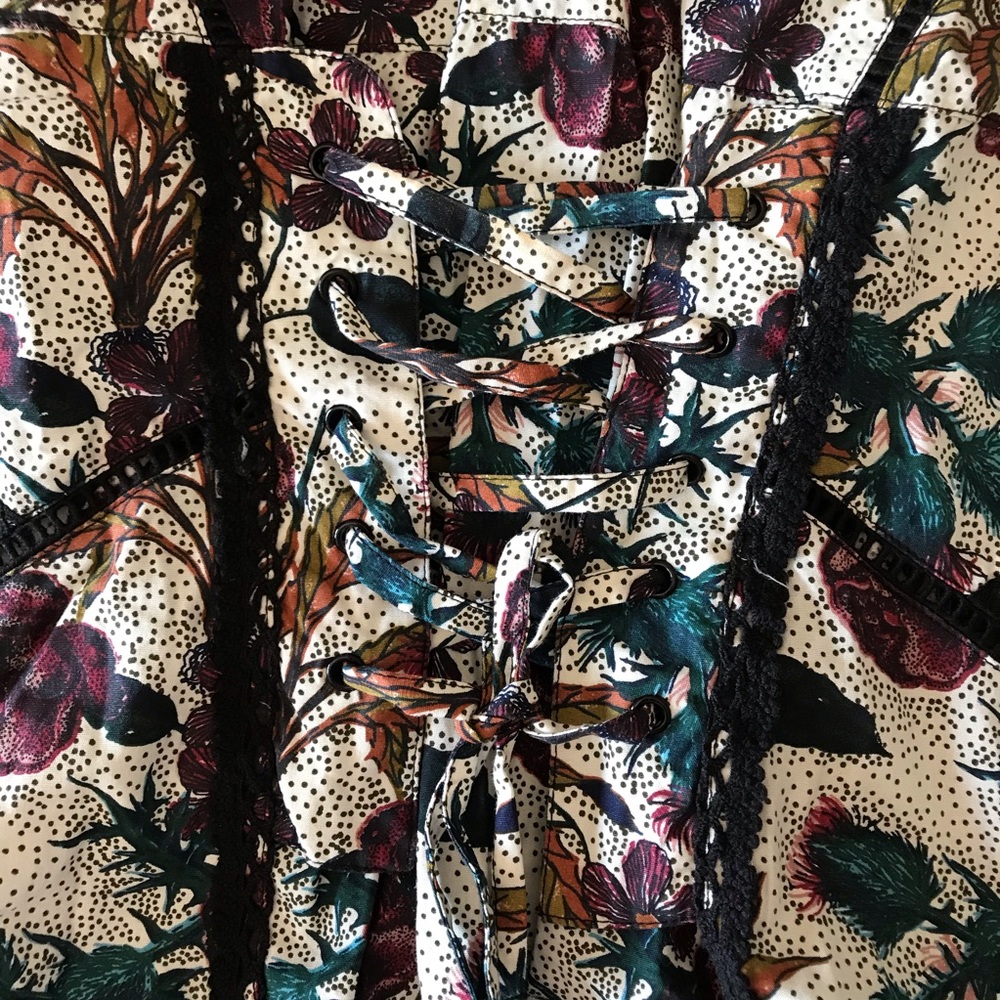 TOPSHOP Floral Cotton Long Sleeve Top Size 4 NWT - Picture 11 of 13